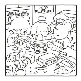 cozy friends colouring book