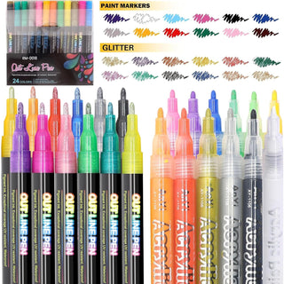 24 Colors Markers