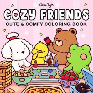 cozy friends colouring book