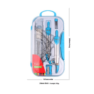 10 Piece Set Of Measuring Tools For Student Geometry Drawing Exam