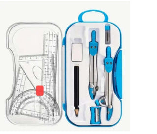 10 Piece Set Of Measuring Tools For Student Geometry Drawing Exam