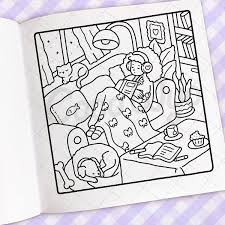 girl moments cute and comfy coloring book