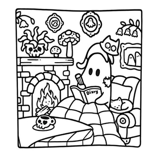 spooky cutie colouring book