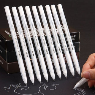 touchcool 0.8mm white gel pens